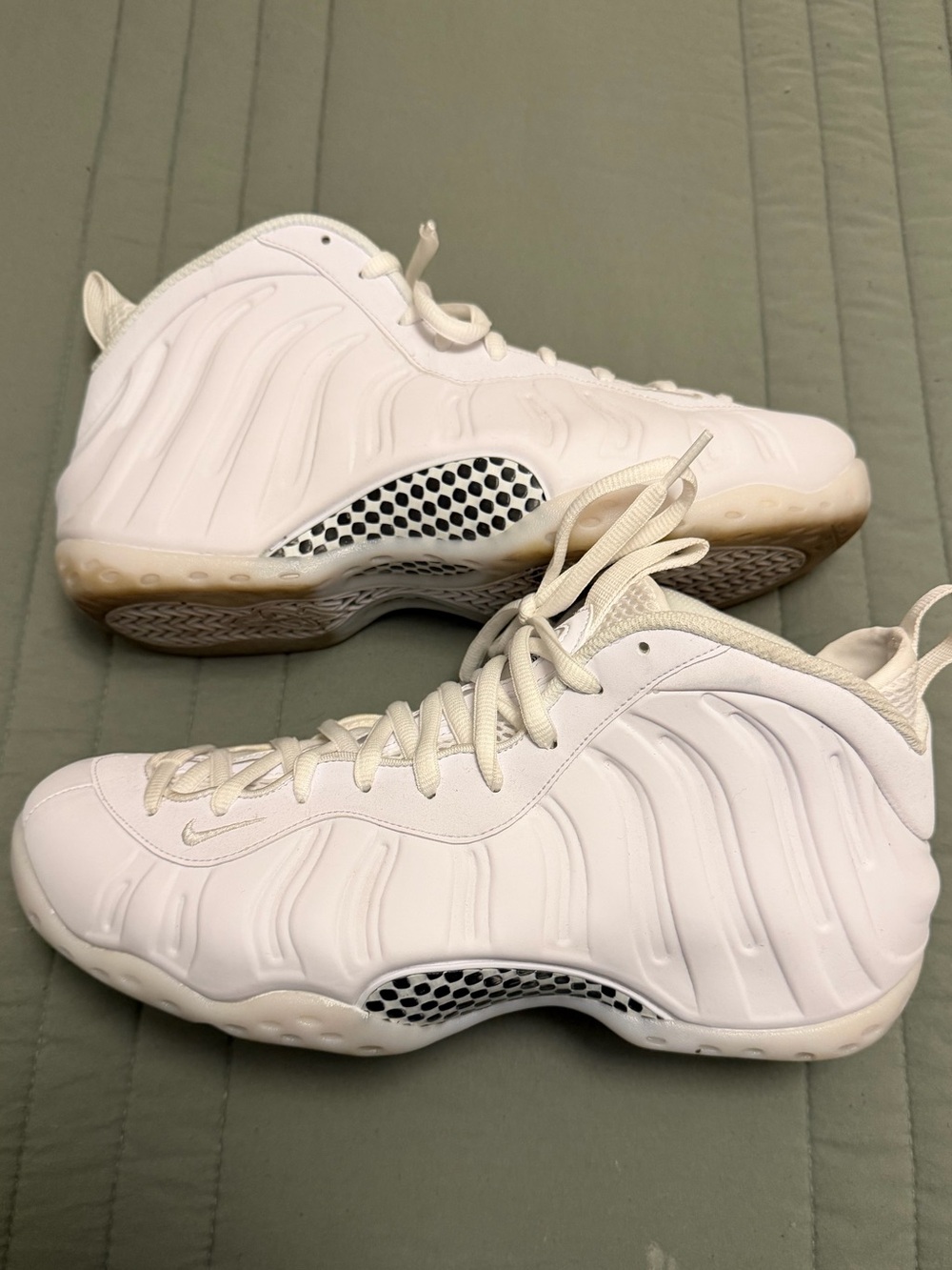 Nike Foamposite “Triple White” (Size 10, Worn Once)
